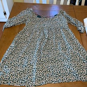 American Eagle green flower babydoll dress size:L